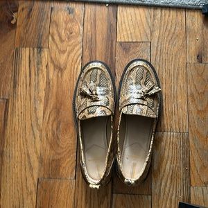 Leather, snake skin look loafers! only worn once